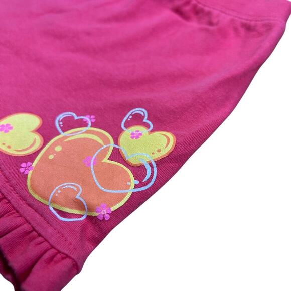 Pink Ruffle Glitter Bubble Hearts Y2K Skort - Picture 5 of 6